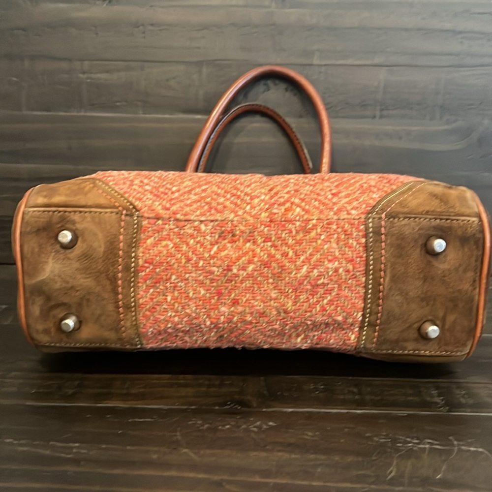 Coach Hampton Herringbone Tweed Satchel - F11215 NEAR VINTAGE - Picture 5 of 12